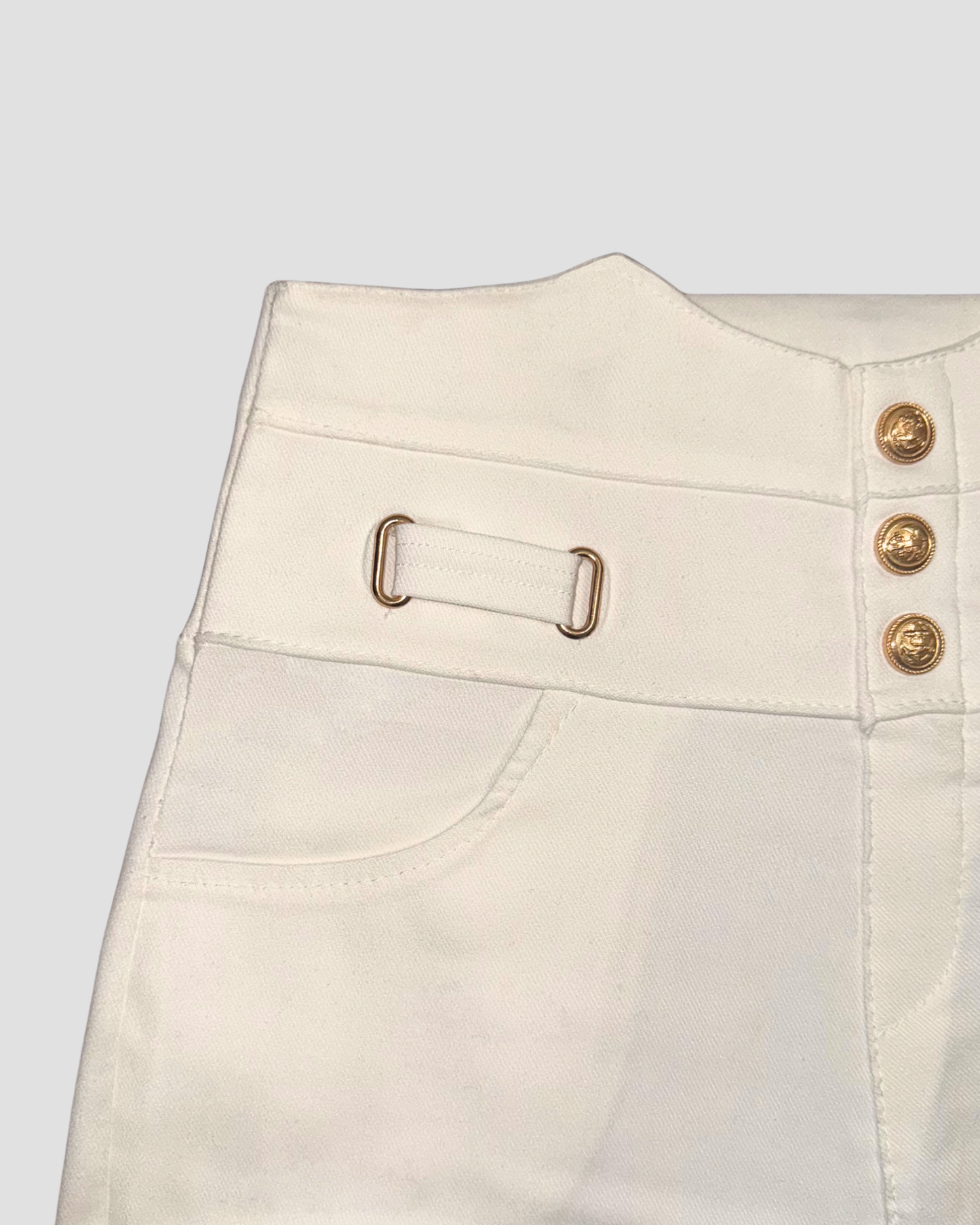 SIGNATURE WAIST WHITE PANTS