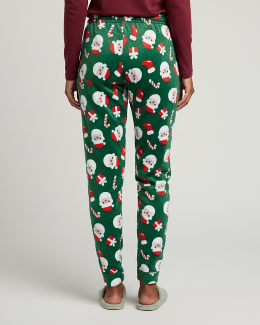 FESTIVE GREEN PAJAMA PANTS
