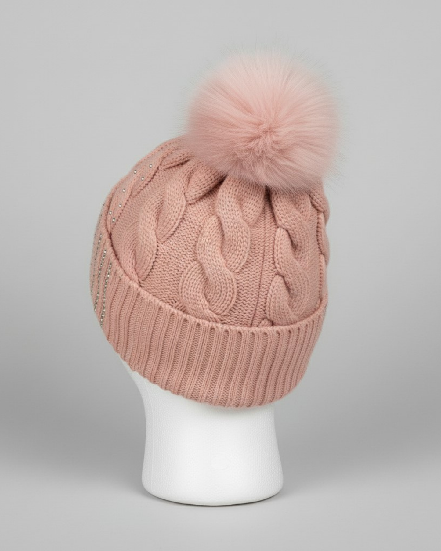 PINK WAVE KNIT HAT