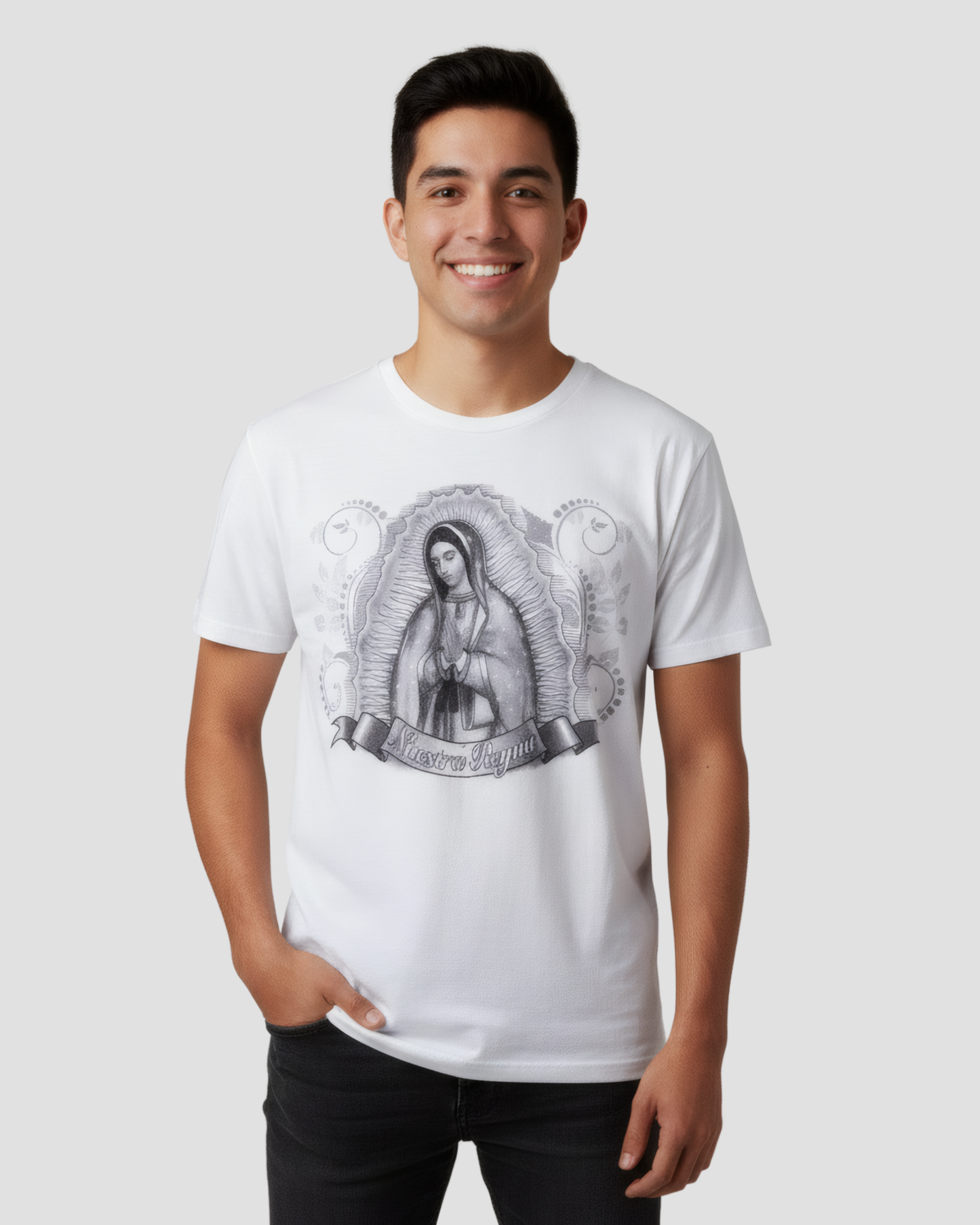 VIRGEN DE GUADALUPE WHITE TEE