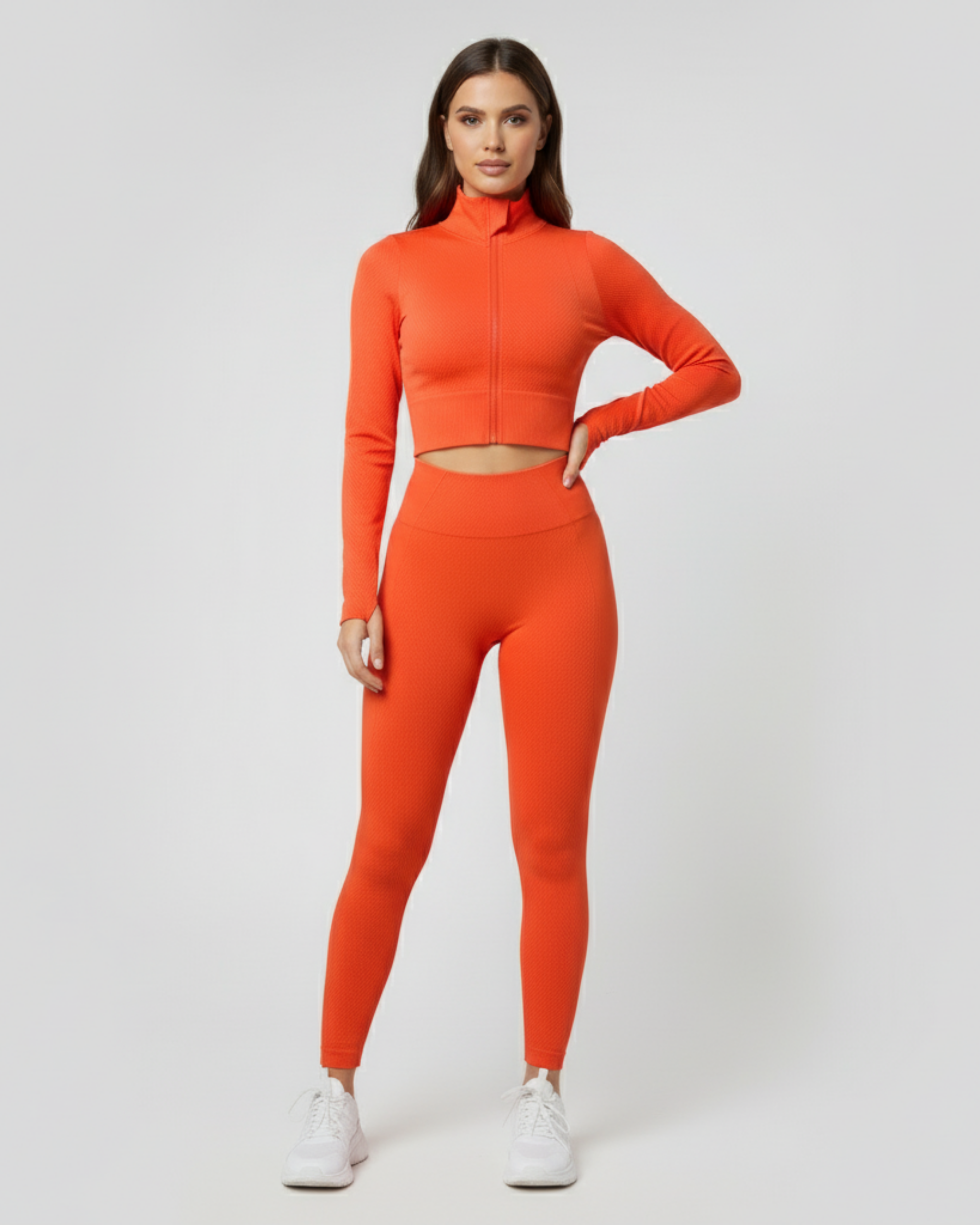 ZIP FRONT SEAMLESS ACTIVE SET – Fashion 5