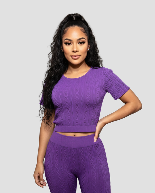 TEXTURED TOP & LEGGINGS SET