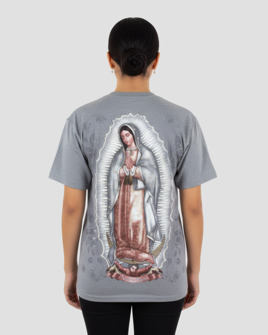 VIRGEN DE GUADALUPE GRAY TEE