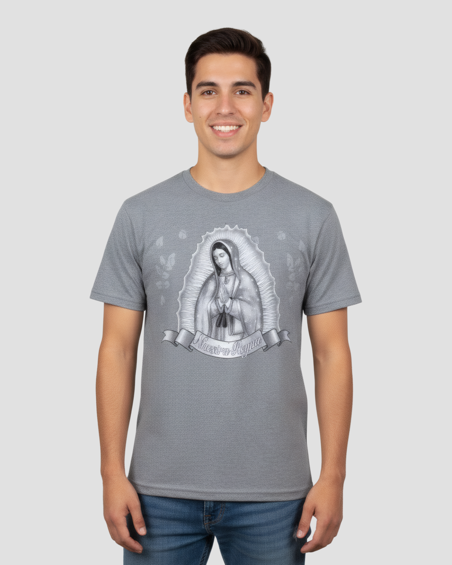 VIRGEN DE GUADALUPE GRAY TEE