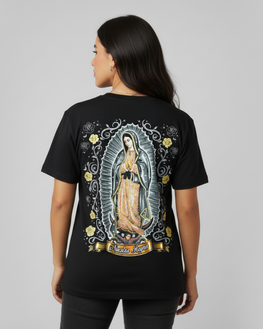 VIRGEN DE GUADALUPE BLACK GLOW TEE
