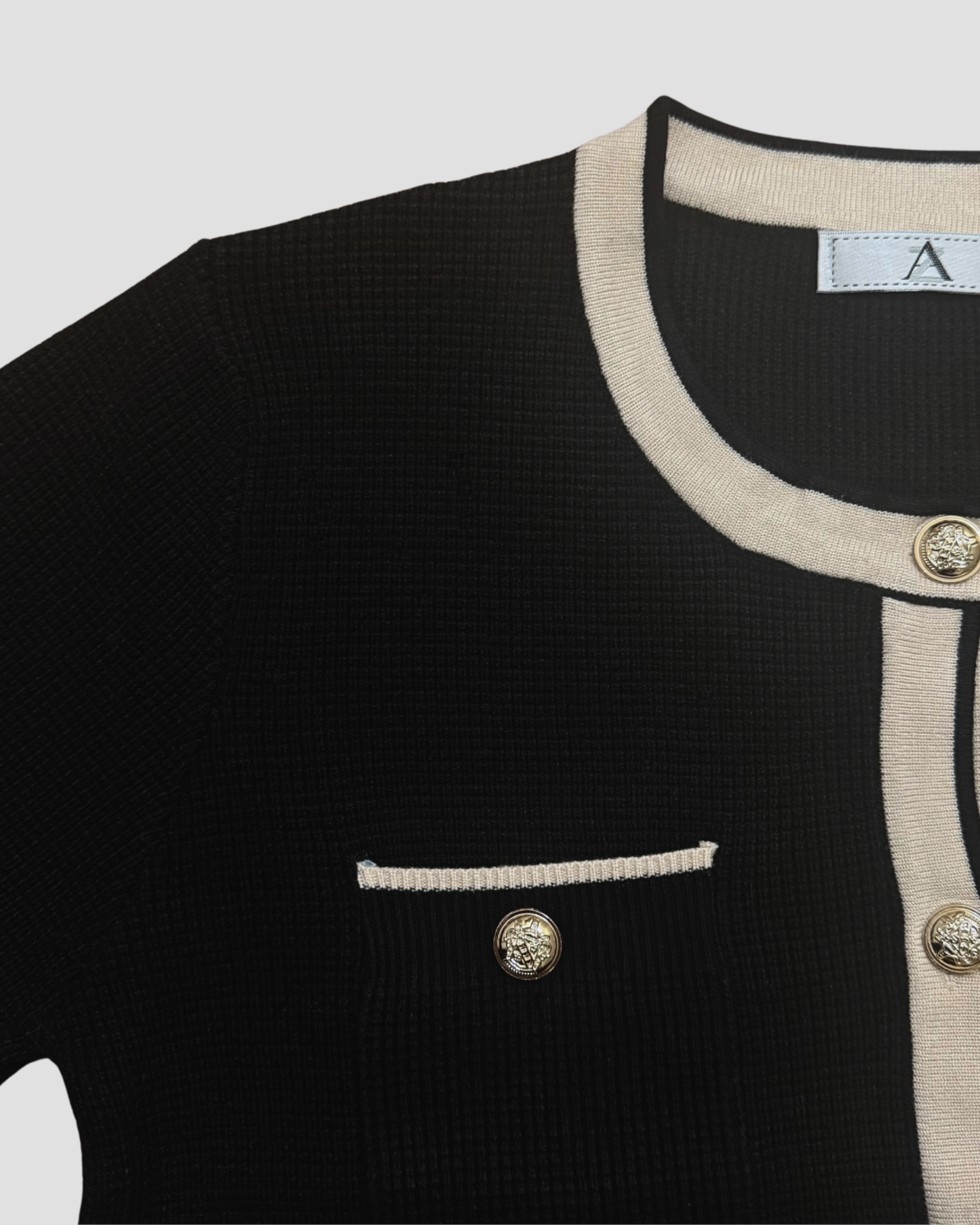 CONTRAST TRIM KNIT SET