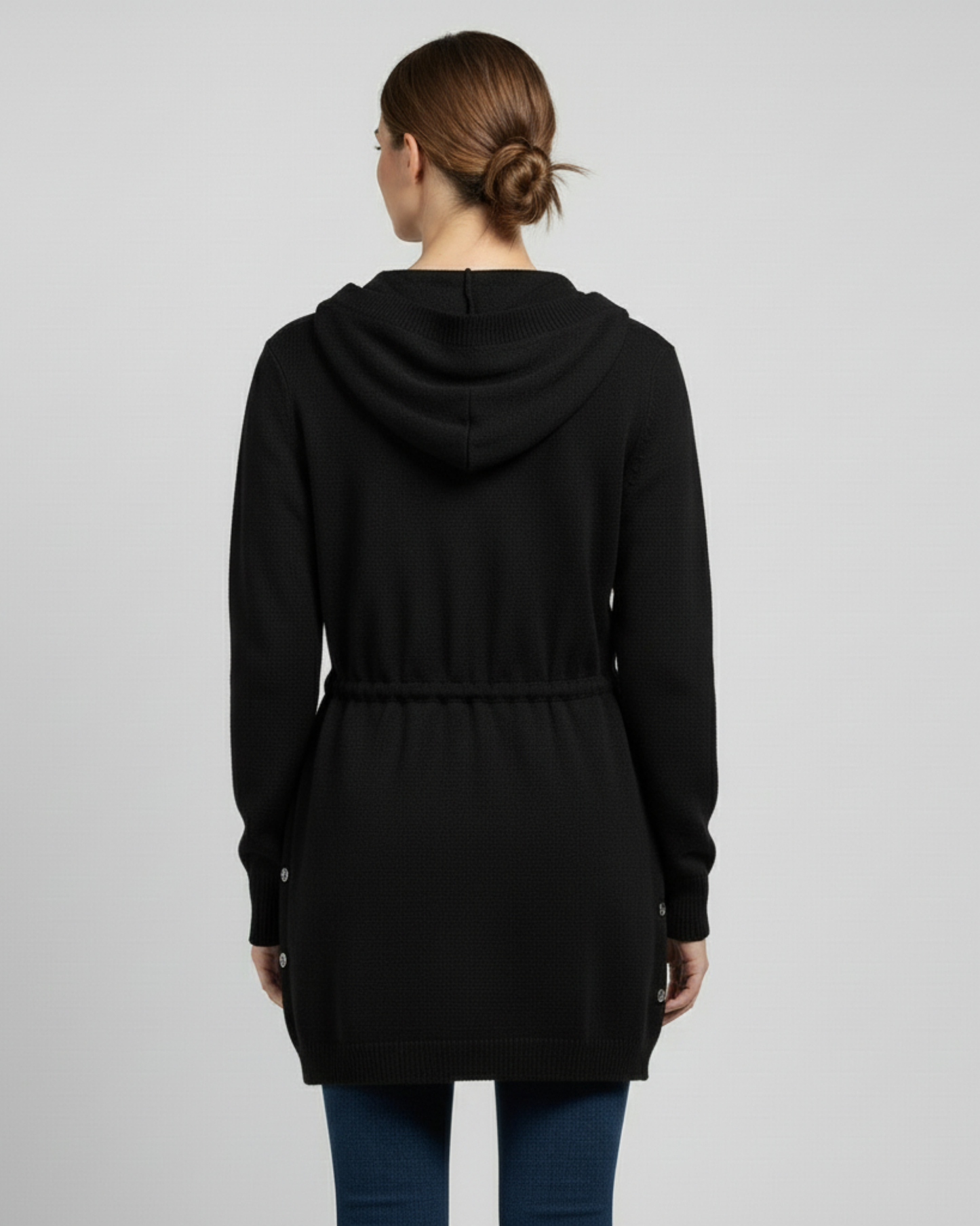 TIE WAIST CARDIGAN - BLACK