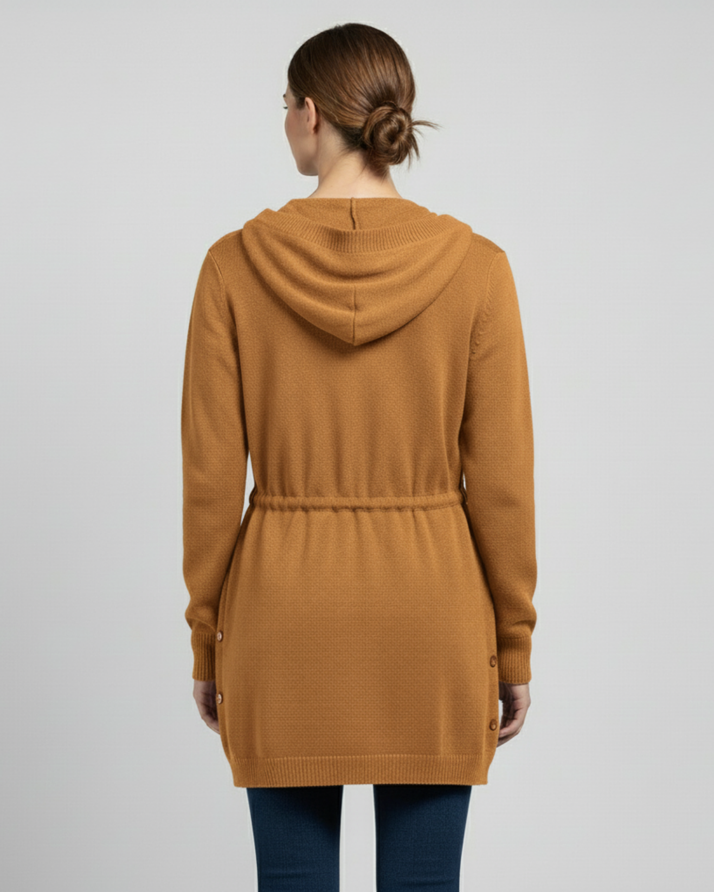 TIE WAIST CARDIGAN - CARAMEL