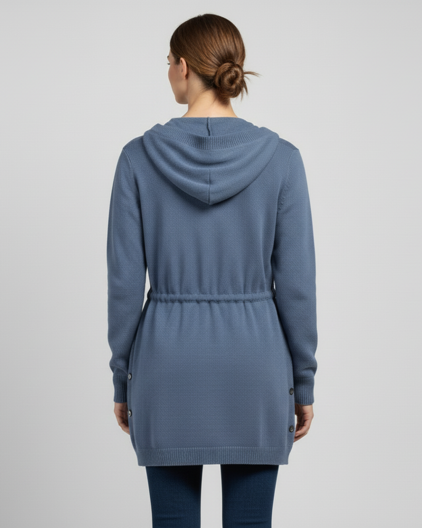 TIE WAIST CARDIGAN - BLUE