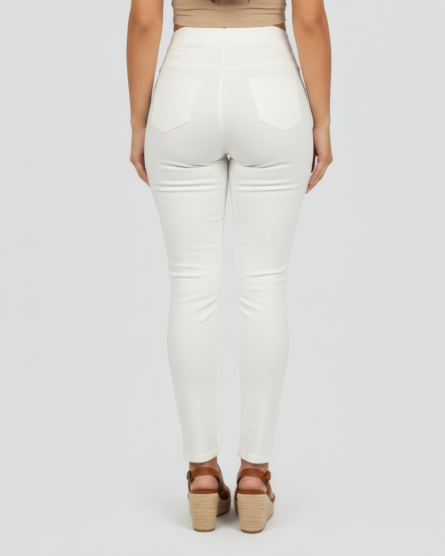 SIGNATURE WAIST WHITE PANTS