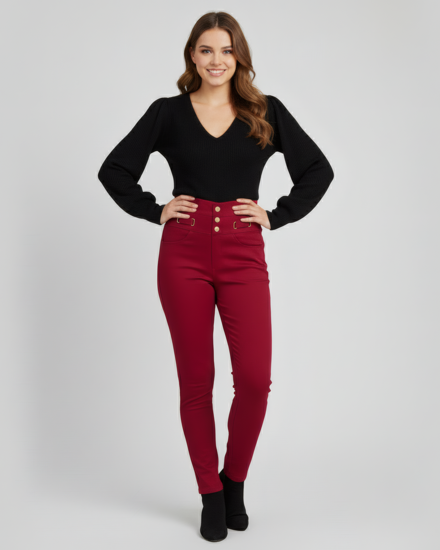 SIGNATURE WAIST RED PANTS