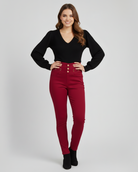 SIGNATURE WAIST RED PANTS