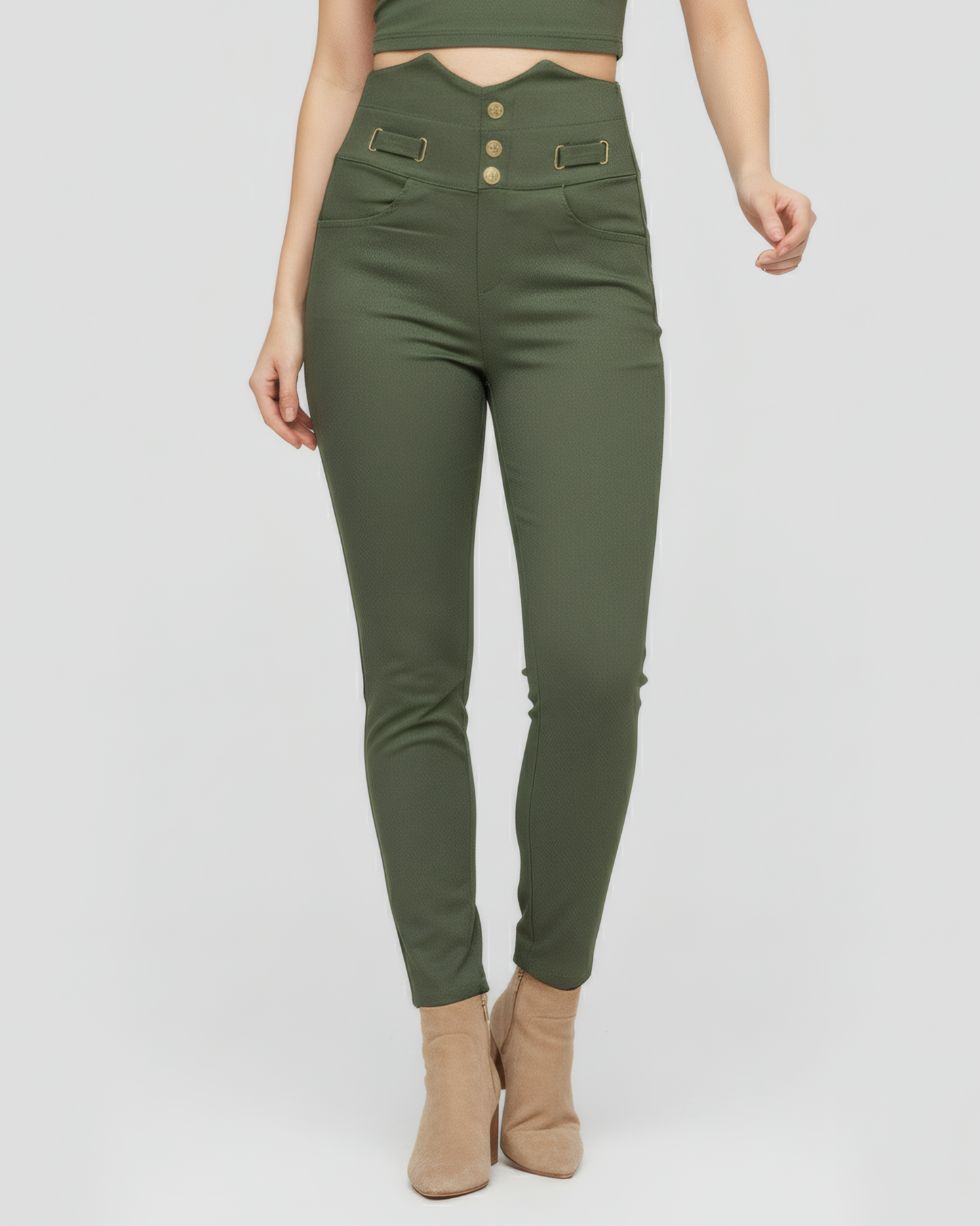 SIGNATURE WAIST GREEN PANTS