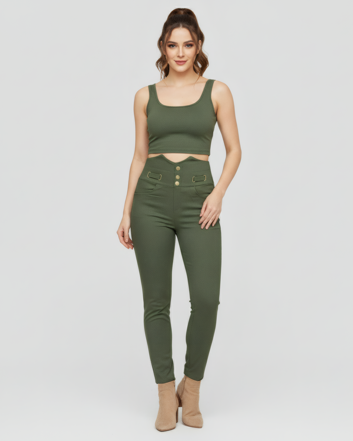 SIGNATURE WAIST GREEN PANTS