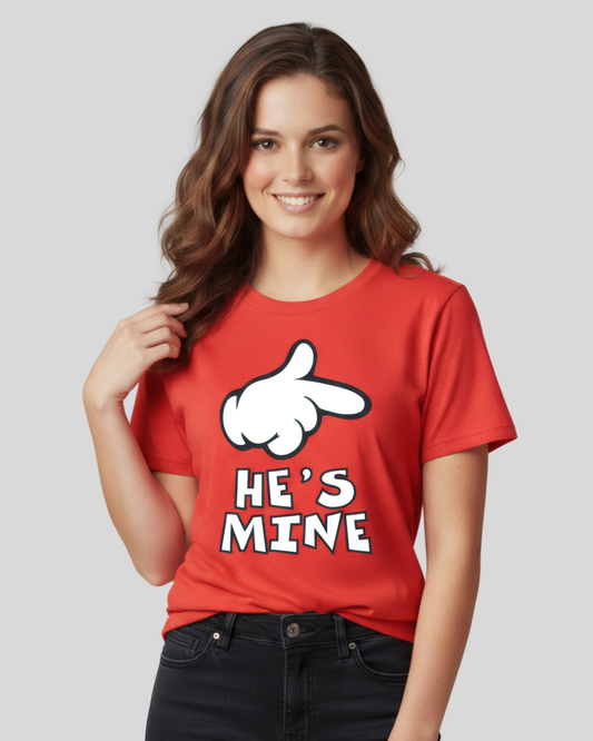 HE'S MINE COUPLES GRAPHIC TEE