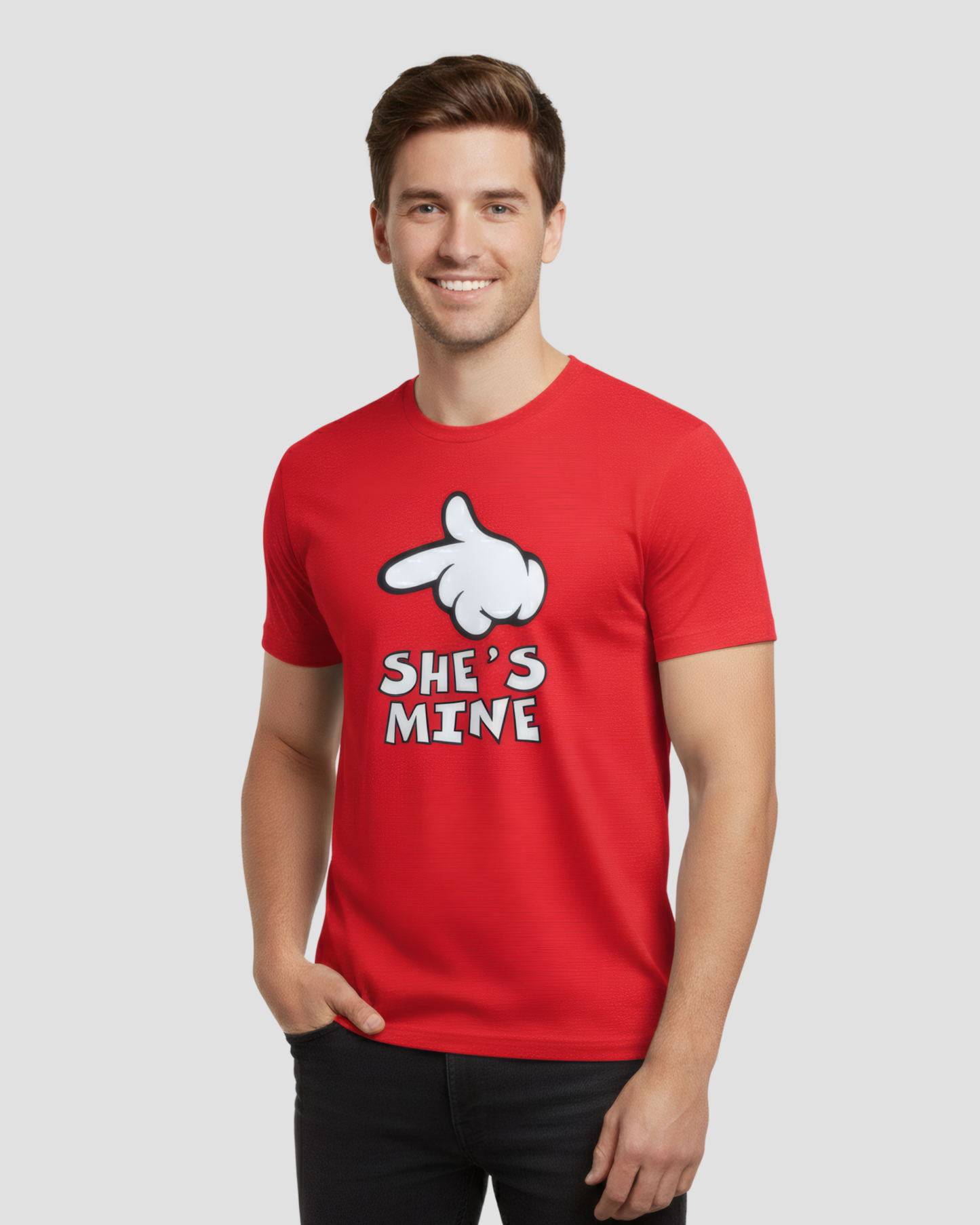SHE'S MINE COUPLES GRAPHIC TEE
