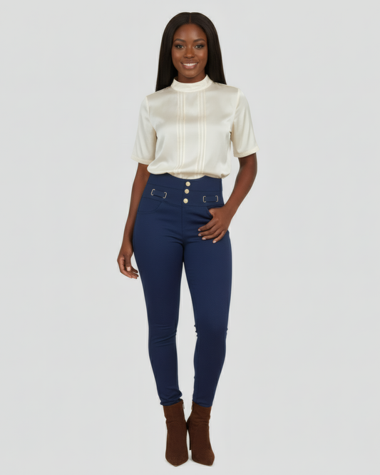 SIGNATURE WAIST BLUE PANTS