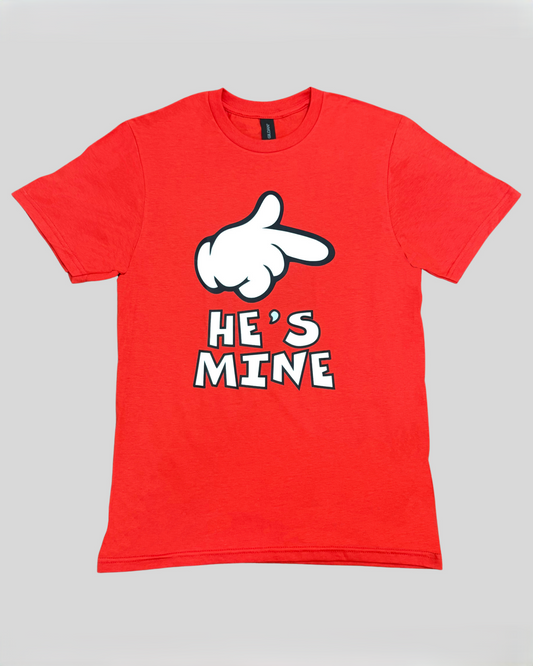 HE'S MINE COUPLES GRAPHIC TEE
