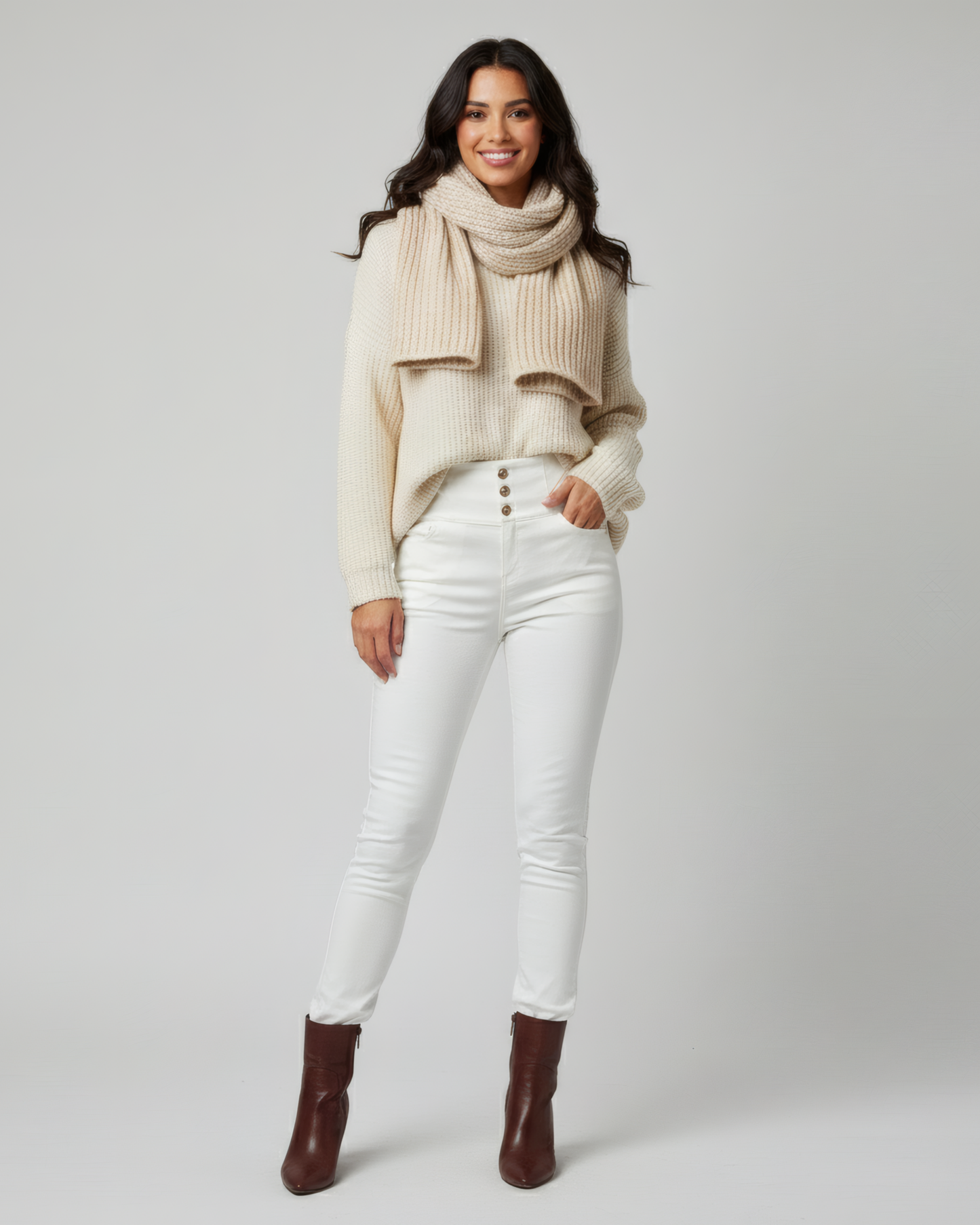 CLASSIC BUTTON WHITE PANTS