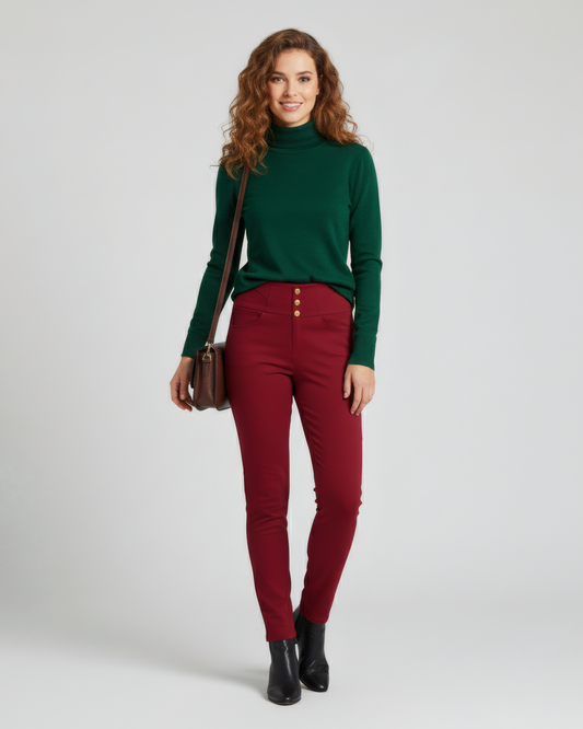 CLASSIC BUTTON RED PANTS