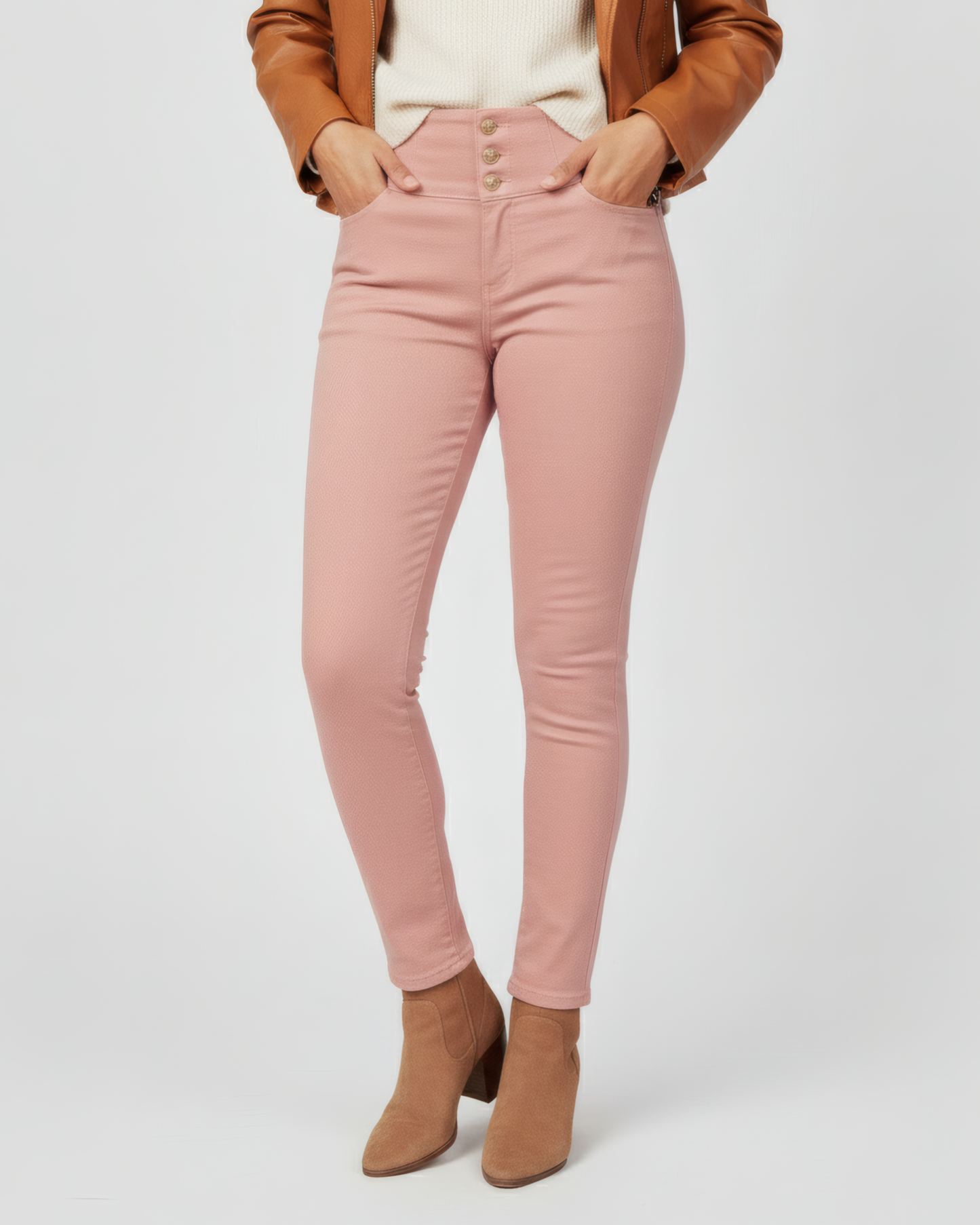 CLASSIC BUTTON PINK PANTS