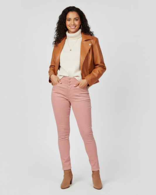CLASSIC BUTTON PINK PANTS