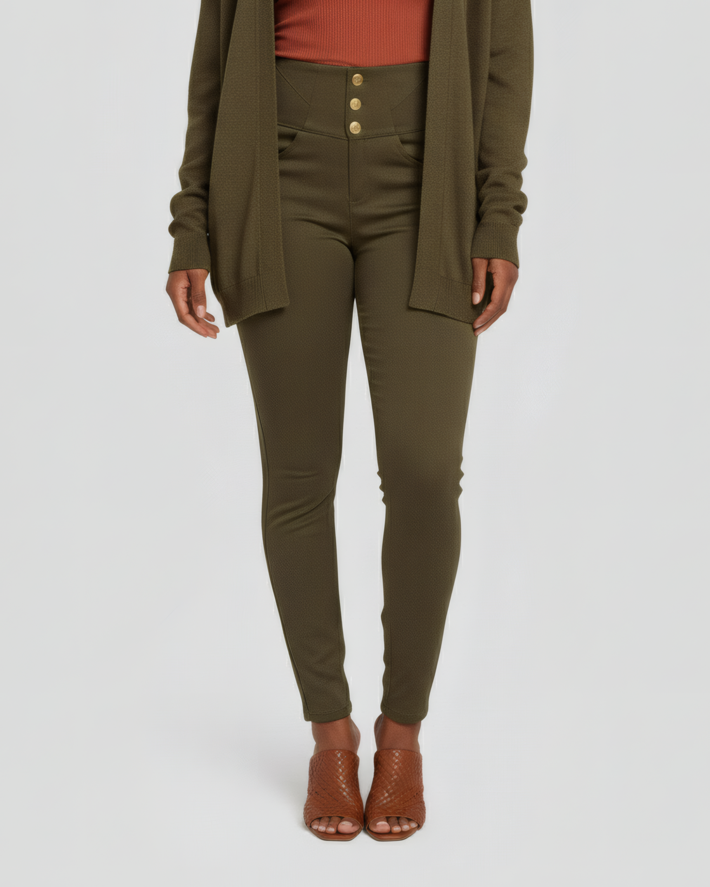 CLASSIC BUTTON GREEN PANTS