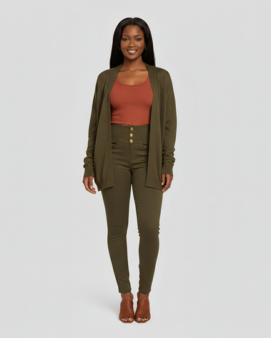 CLASSIC BUTTON GREEN PANTS