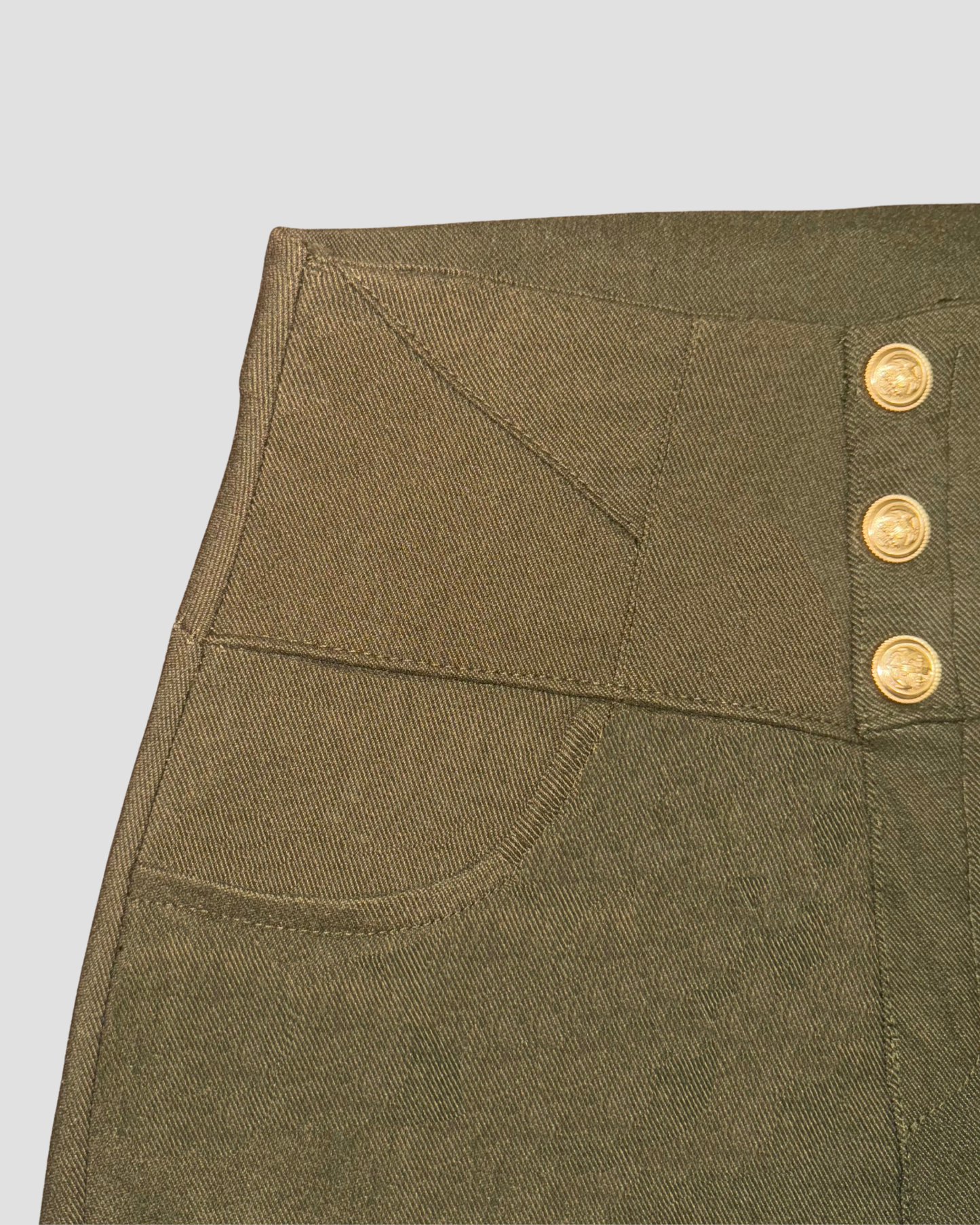 CLASSIC BUTTON GREEN PANTS