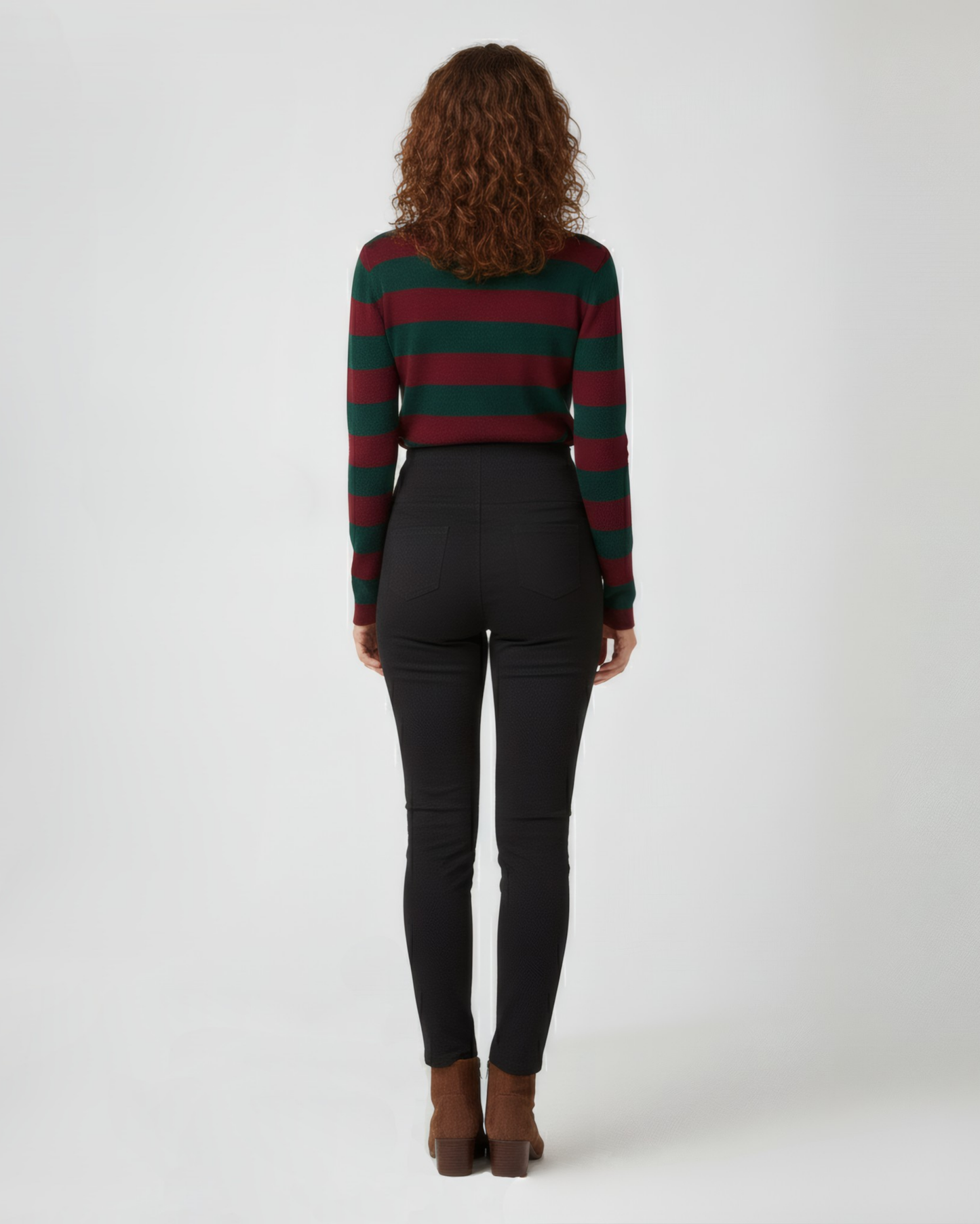 CLASSIC BUTTON BLACK PANTS