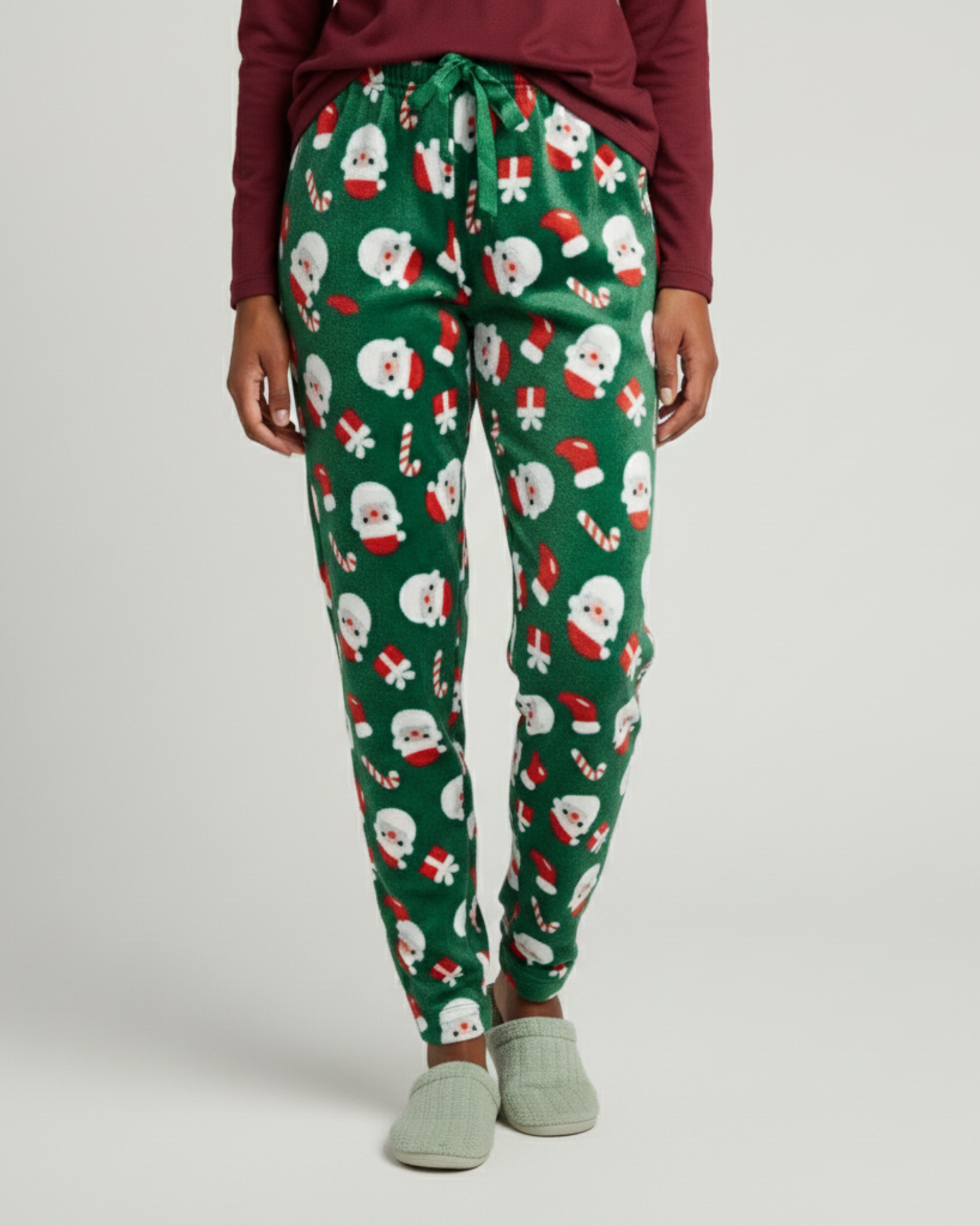 FESTIVE GREEN PAJAMA PANTS