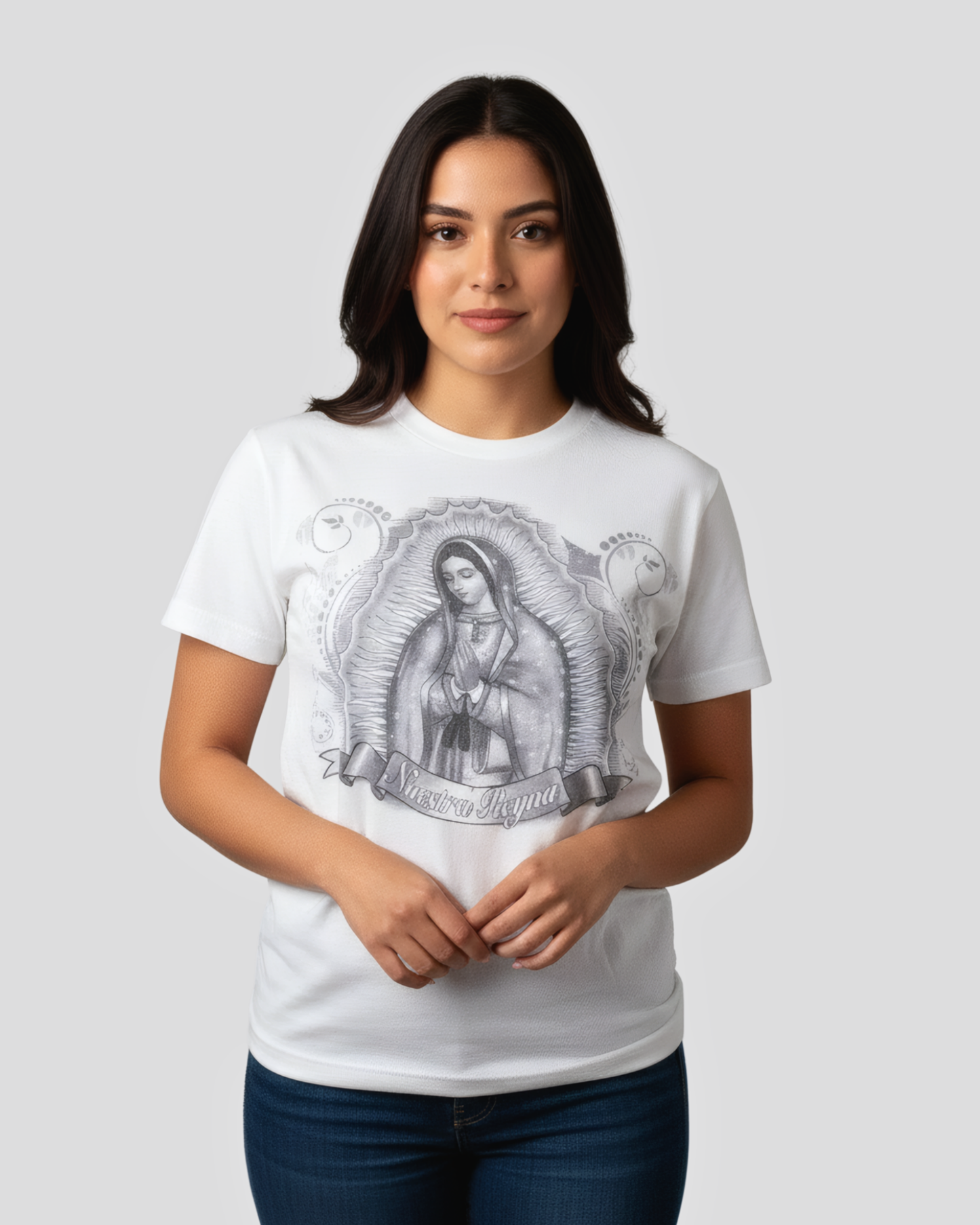VIRGEN DE GUADALUPE WHITE TEE