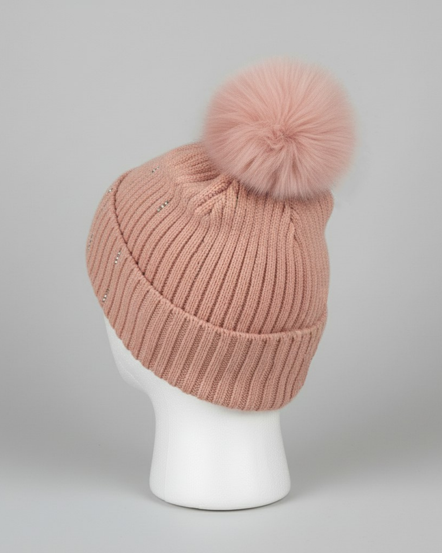 PINK SPARKLE KNIT HAT