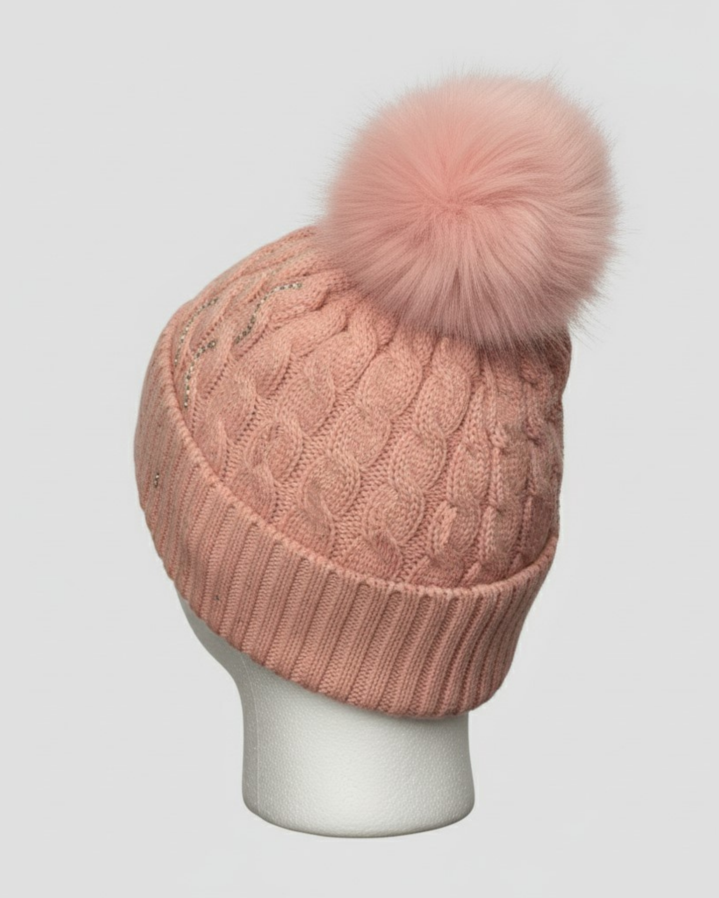 PINK LUXE POM HAT