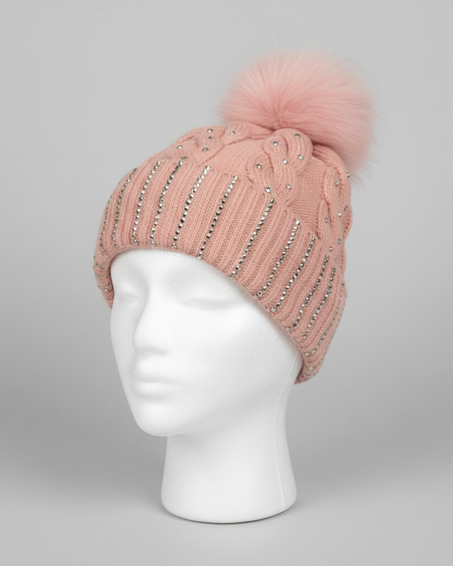PINK WAVE KNIT HAT