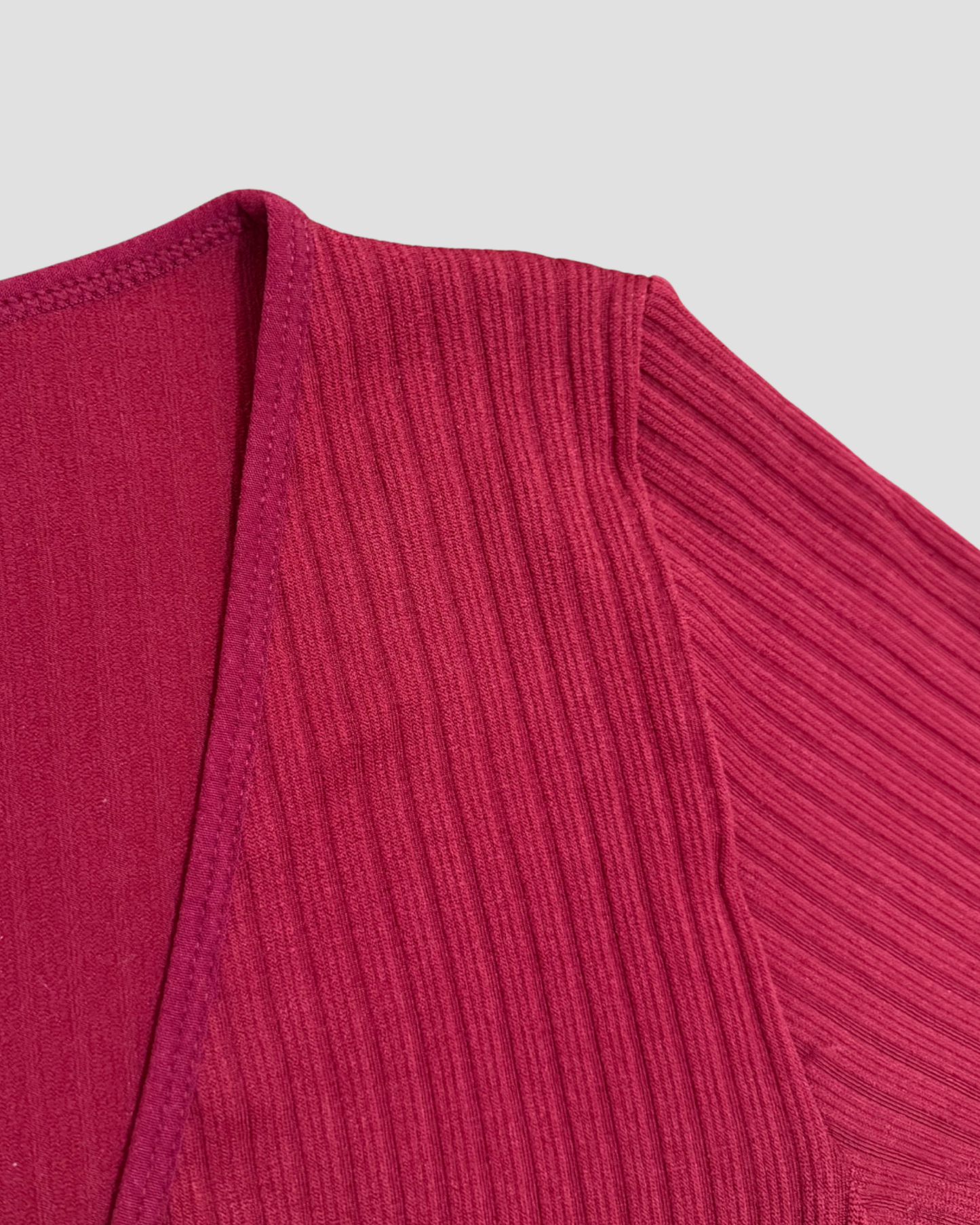 DEEP V BODYCON JUMPSUIT - RED