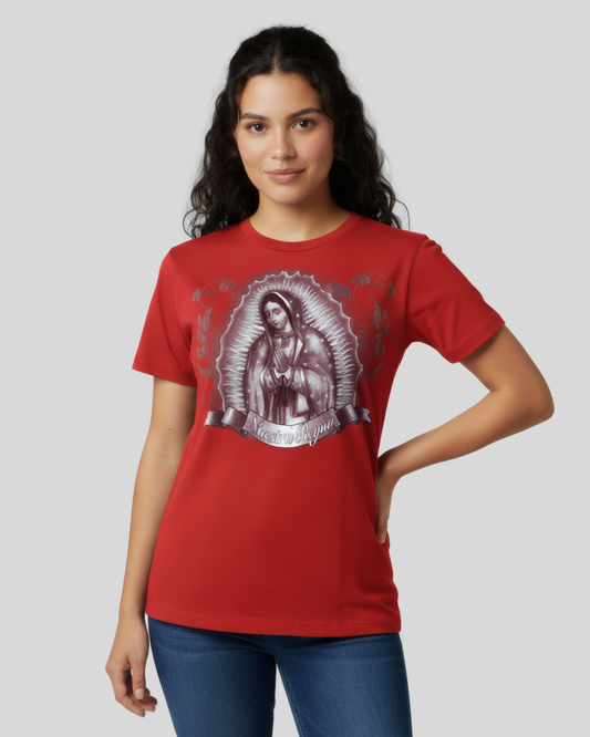 VIRGEN DE GUADALUPE RED DEVOTION TEE