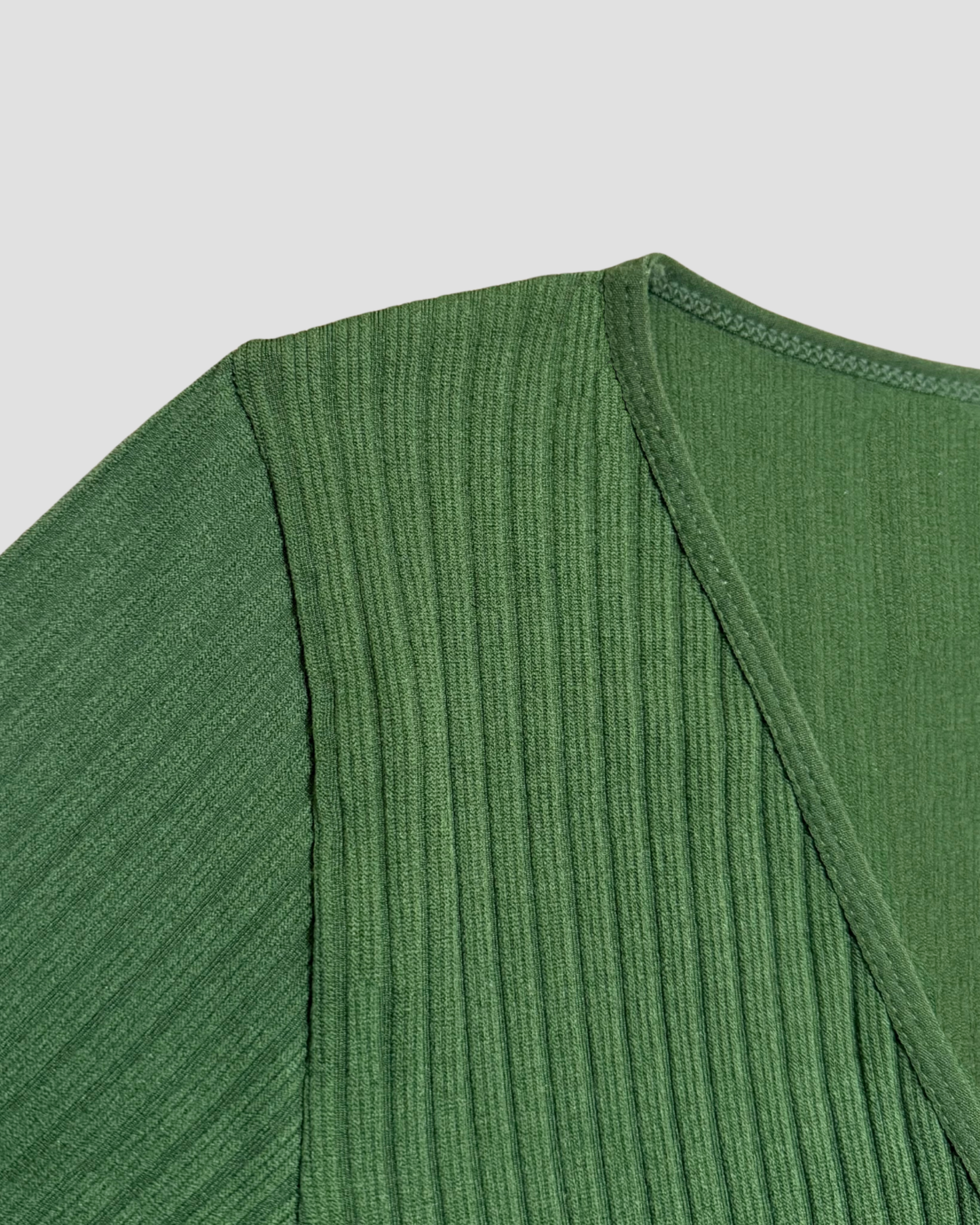 DEEP V BODYCON JUMPSUIT - GREEN