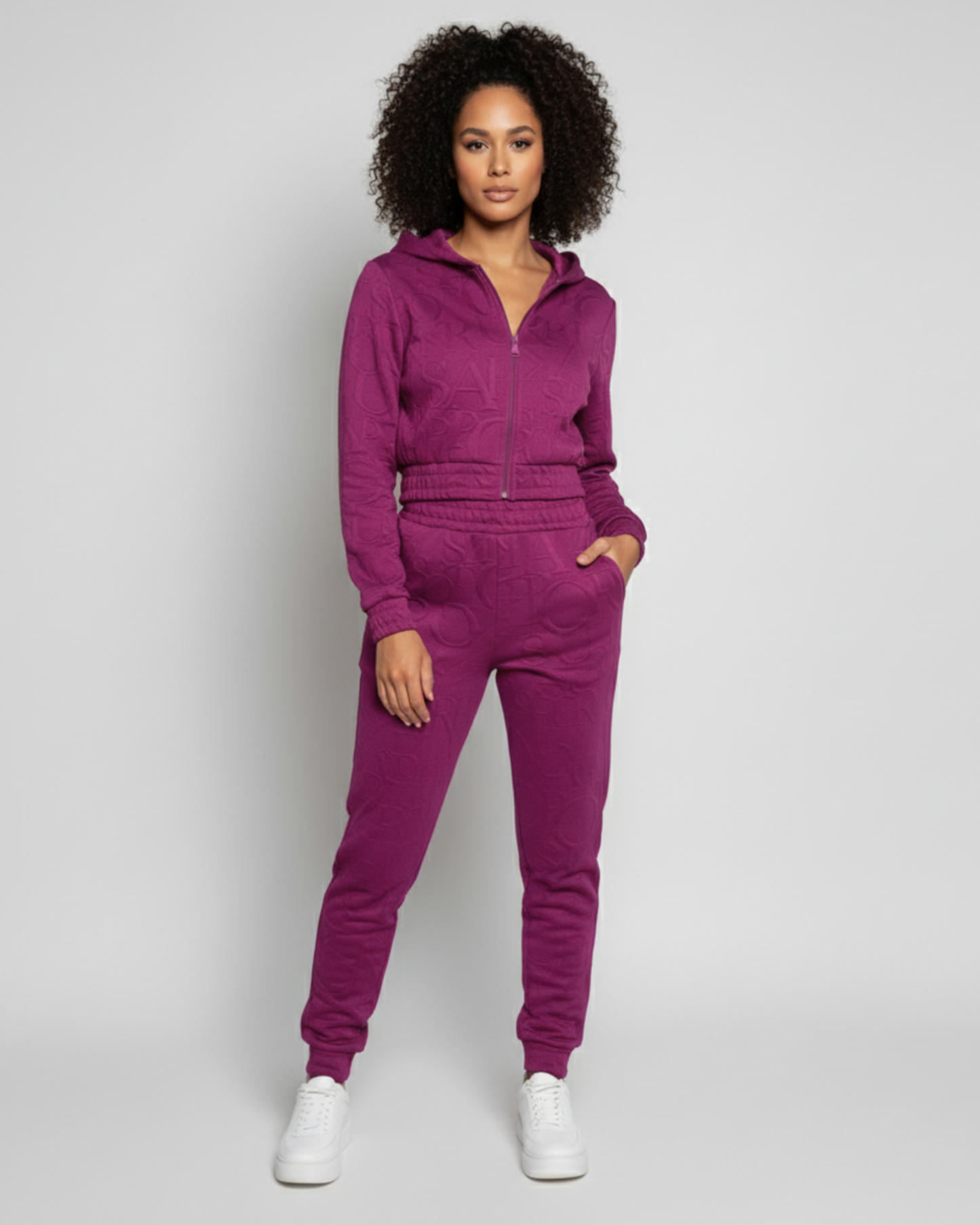 EMBOSSED HOODIE & JOGGER SET