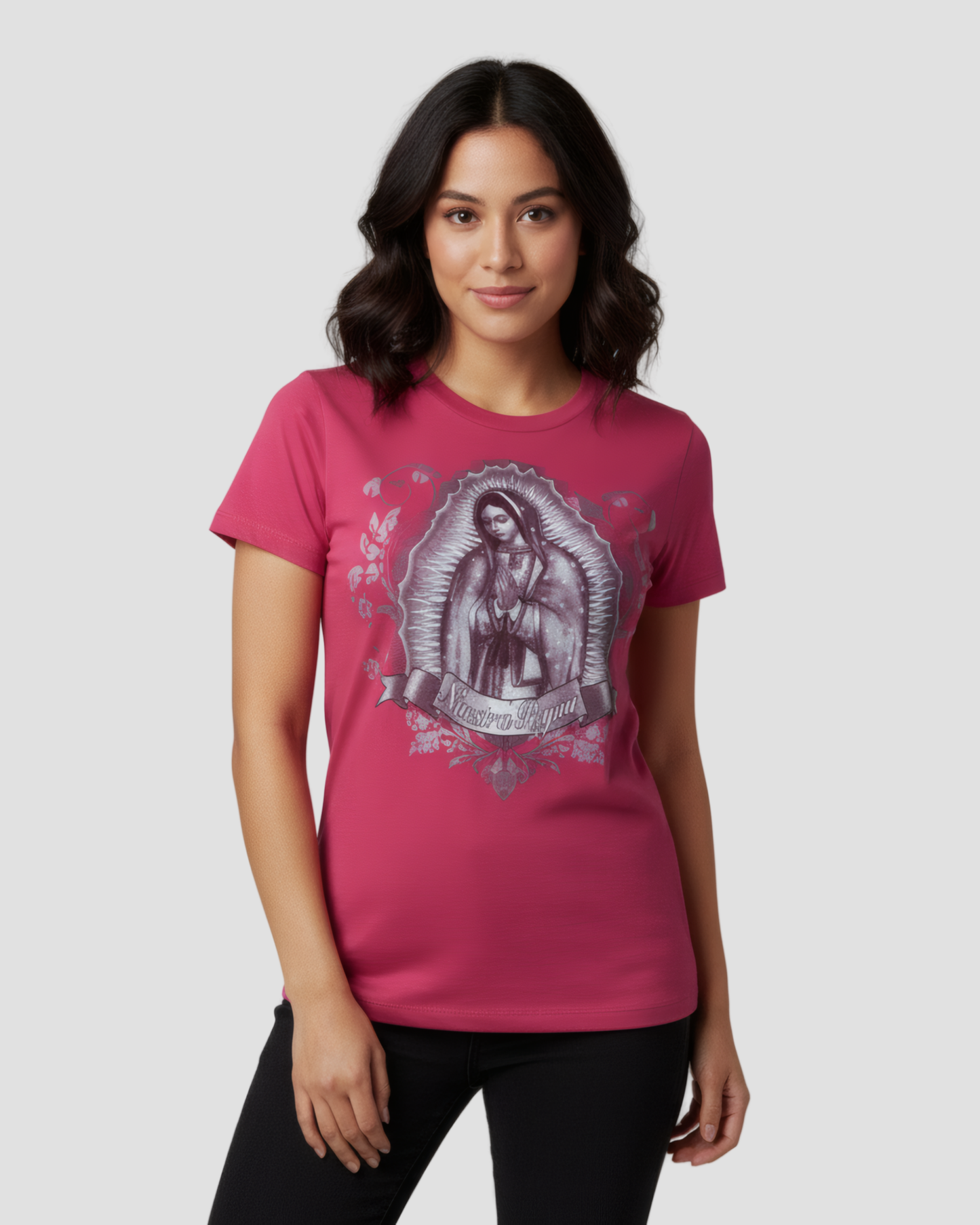 VIRGEN DE GUADALUPE PINK TEE