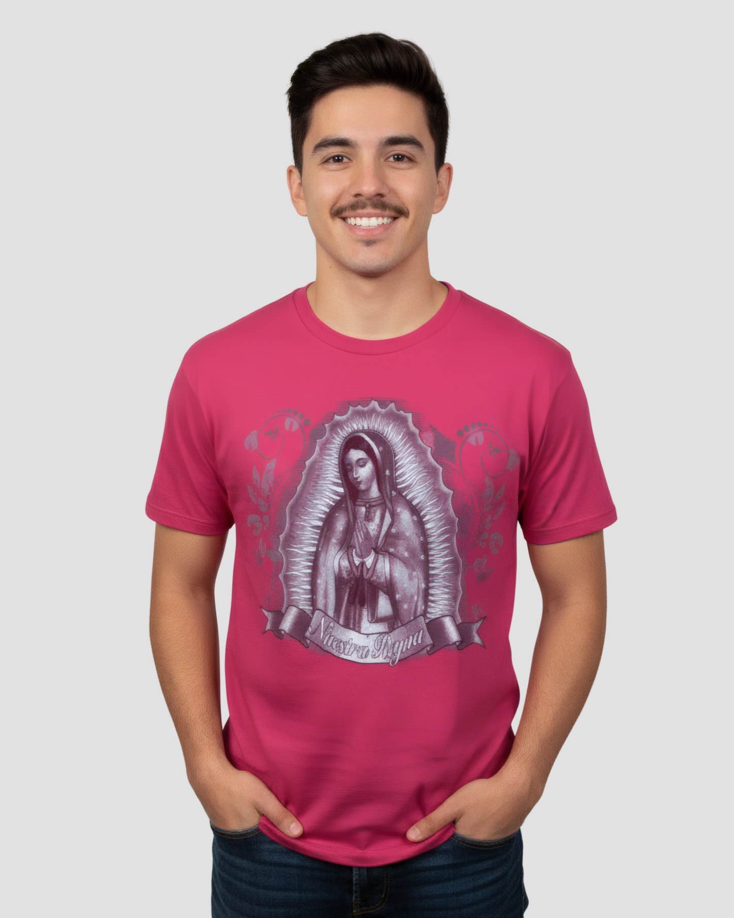 VIRGEN DE GUADALUPE PINK TEE