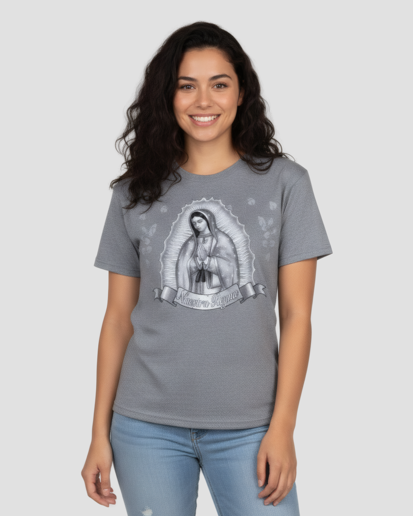 VIRGEN DE GUADALUPE GRAY TEE