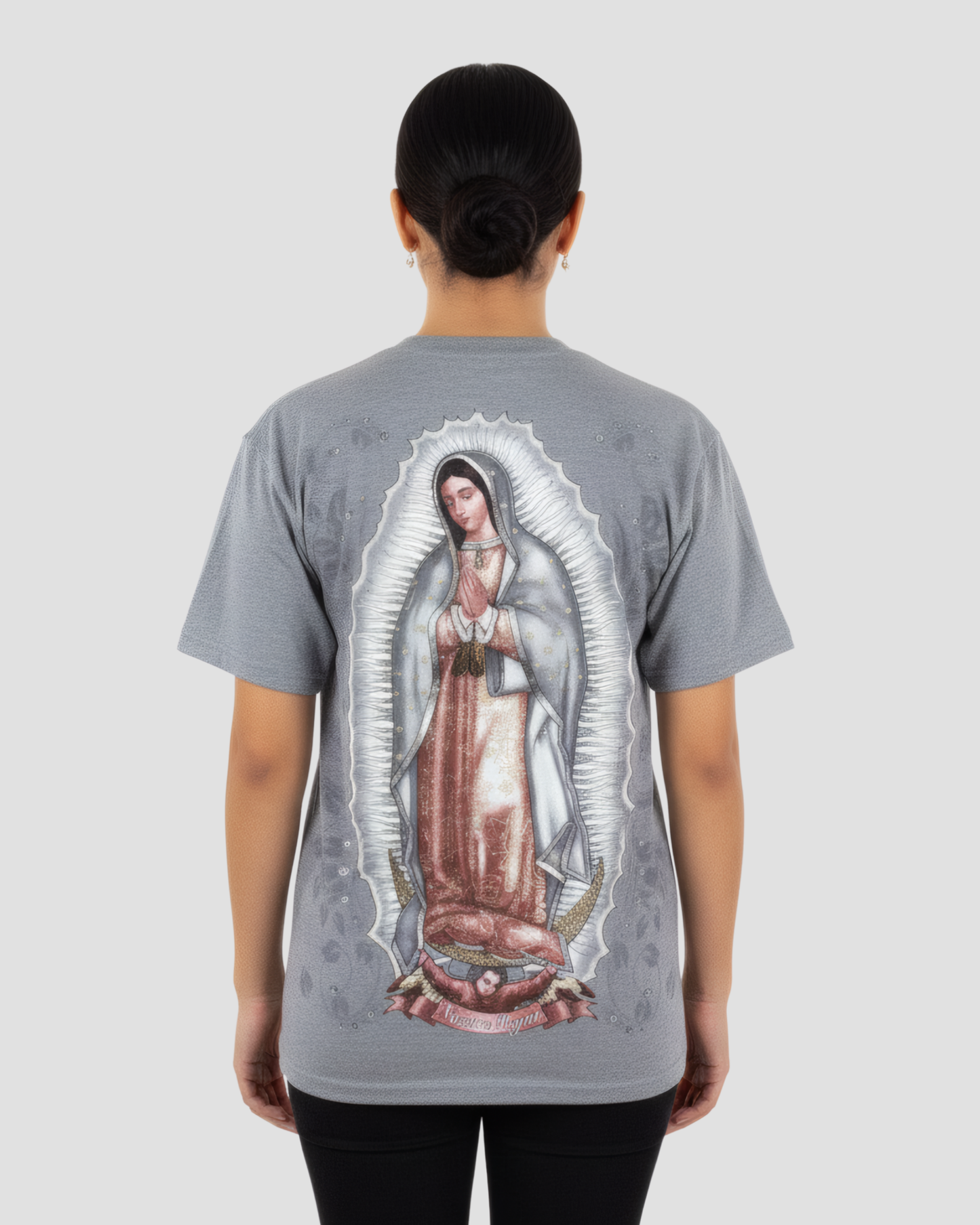 VIRGEN DE GUADALUPE GRAY TEE
