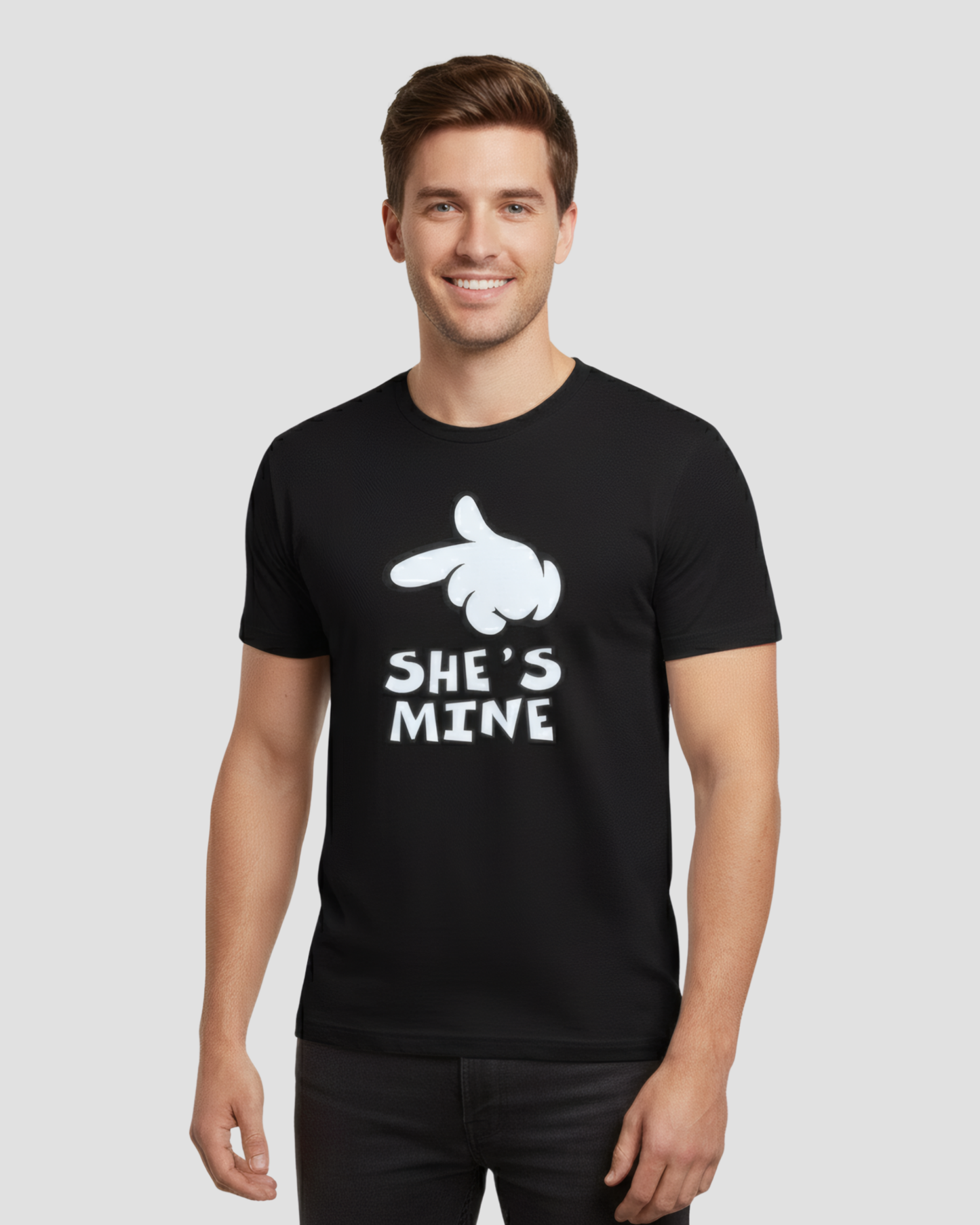 SHE'S MINE COUPLES GRAPHIC TEE