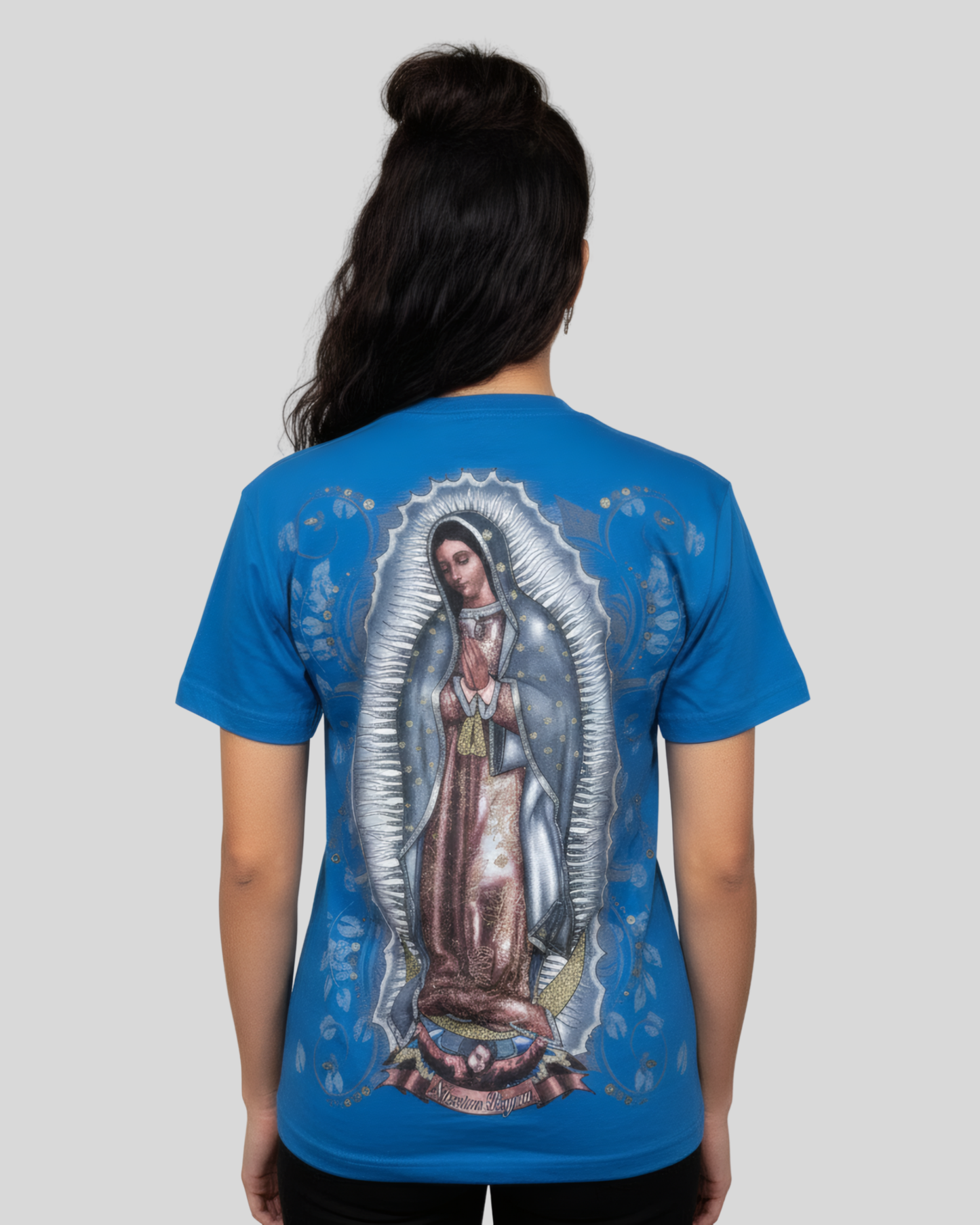 VIRGEN DE GUADALUPE BLUE TEE
