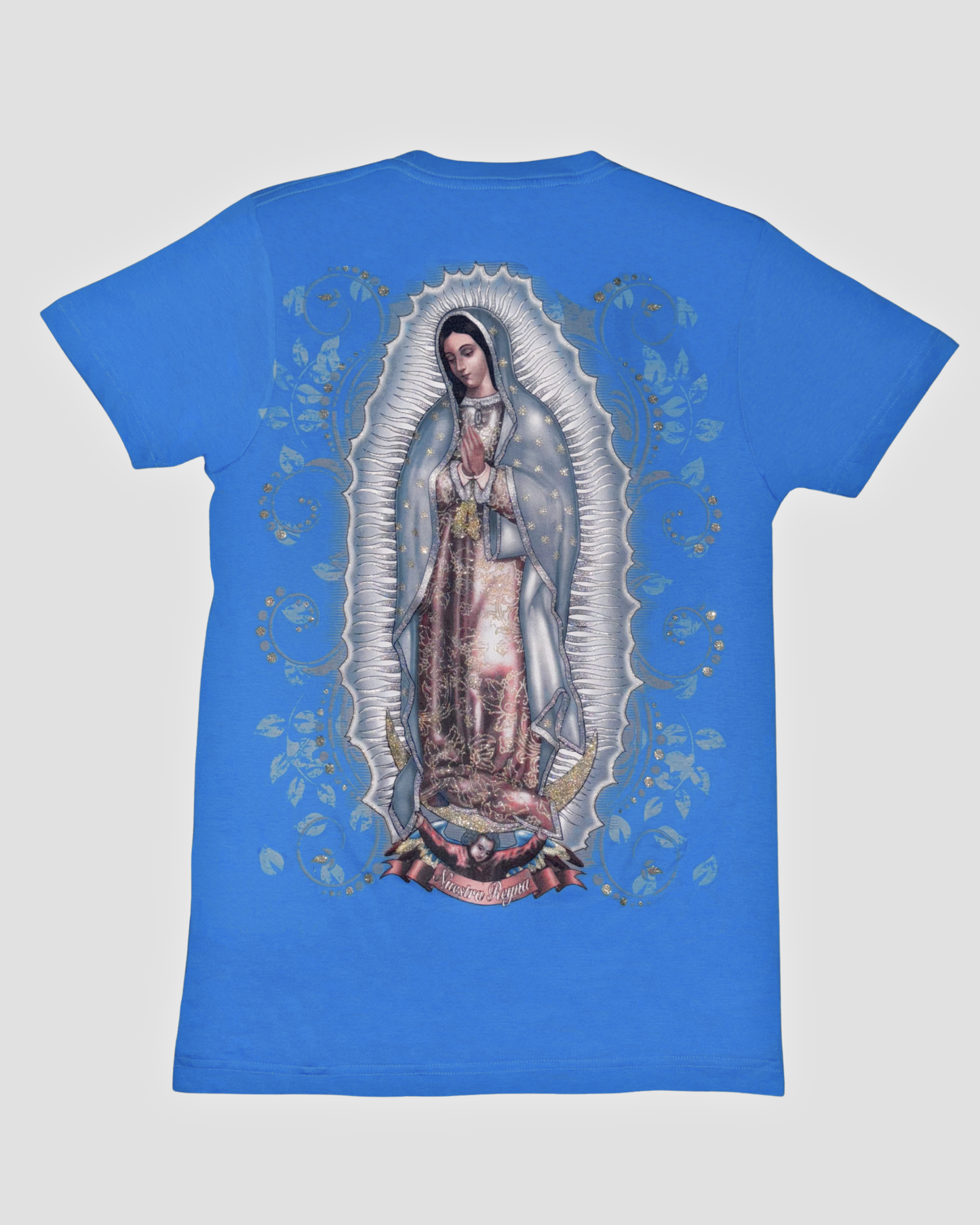 VIRGEN DE GUADALUPE BLUE TEE