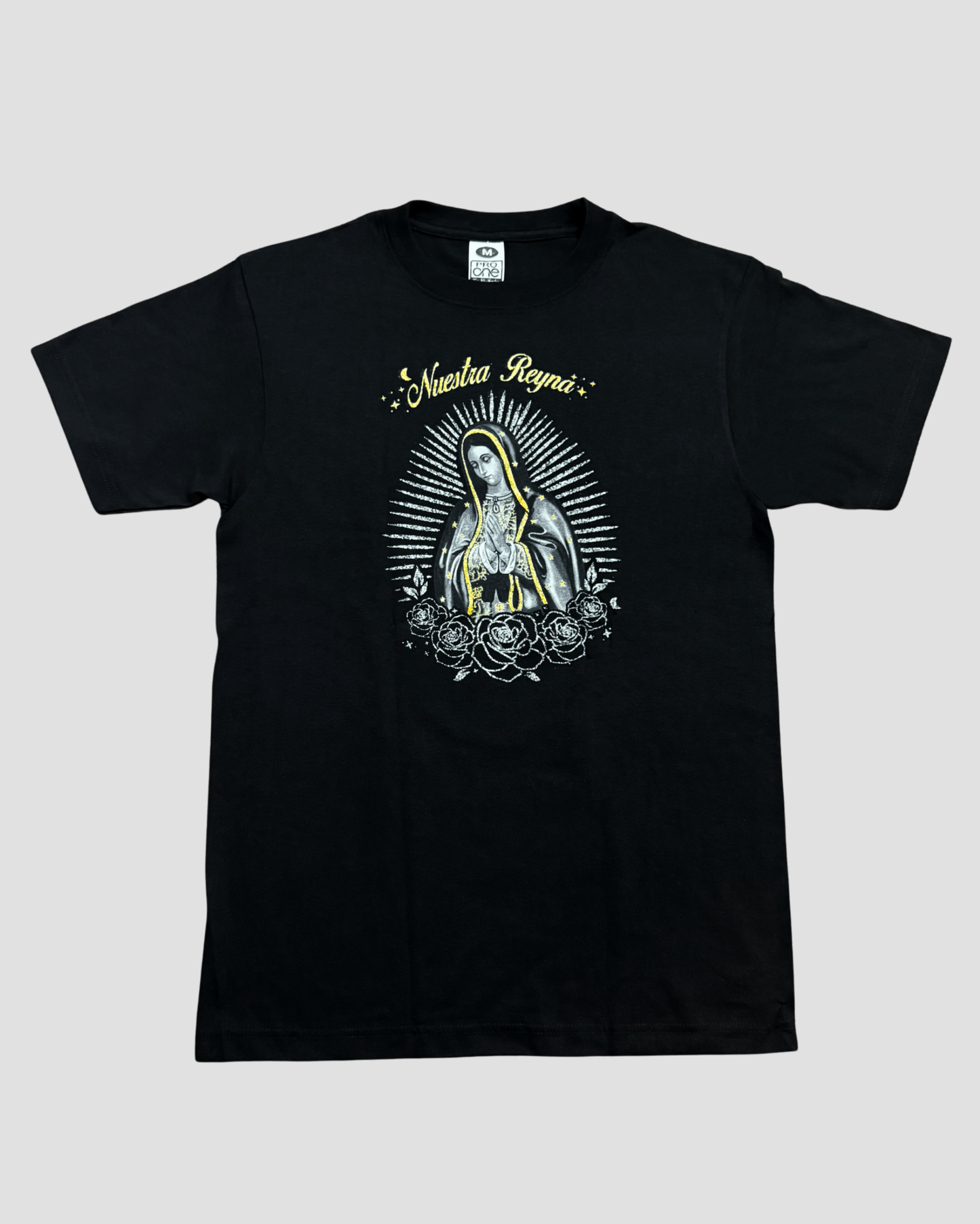 VIRGEN DE GUADALUPE BLACK GLOW TEE