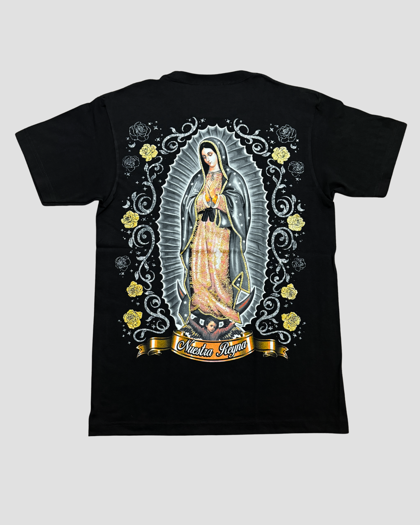 VIRGEN DE GUADALUPE BLACK GLOW TEE