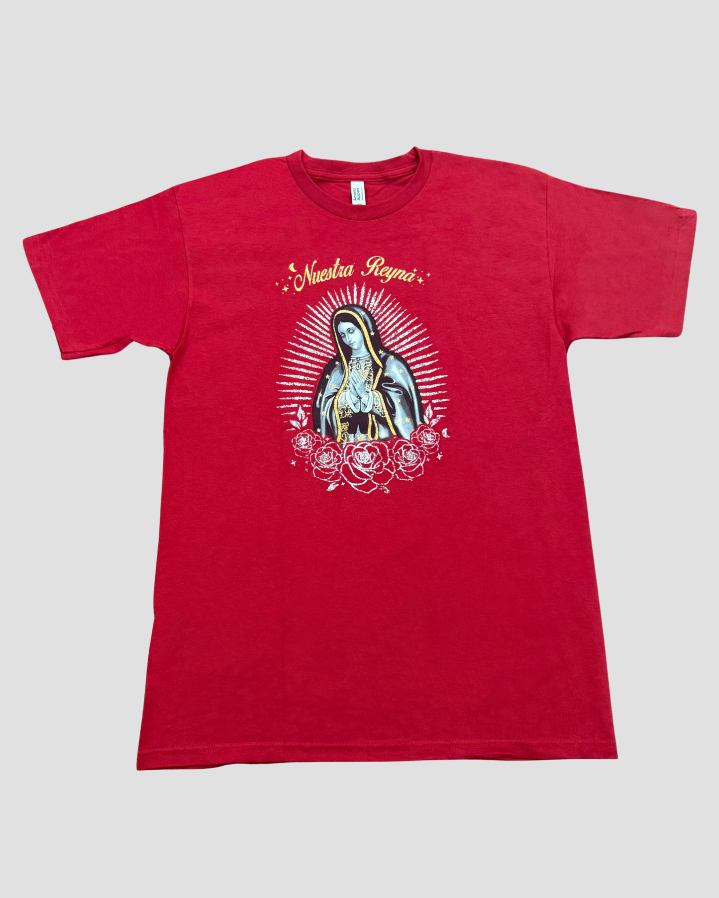 VIRGEN DE GUADALUPE RED ROSE GLOW TEE